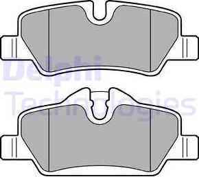 Delphi LP2762 - Тормозные колодки, дисковые, комплект autospares.lv