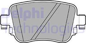 Delphi LP2709 - Тормозные колодки, дисковые, комплект autospares.lv