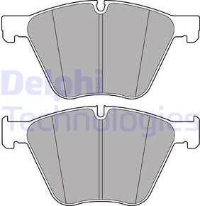 Delphi LP2707 - Тормозные колодки, дисковые, комплект autospares.lv