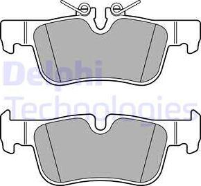 Delphi LP2719 - Тормозные колодки, дисковые, комплект autospares.lv