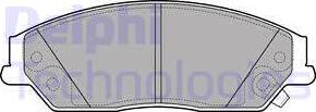 Delphi LP2714 - Тормозные колодки, дисковые, комплект autospares.lv