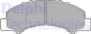 Delphi LP2770 - Тормозные колодки, дисковые, комплект autospares.lv