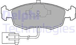 Delphi LP794 - Тормозные колодки, дисковые, комплект autospares.lv