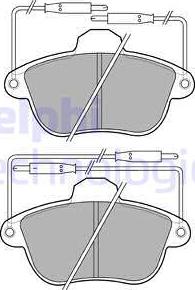 Delphi LP741 - Тормозные колодки, дисковые, комплект autospares.lv