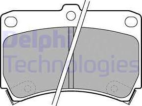 Delphi LP743 - Тормозные колодки, дисковые, комплект autospares.lv