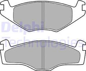 Delphi LP755 - Тормозные колодки, дисковые, комплект autospares.lv