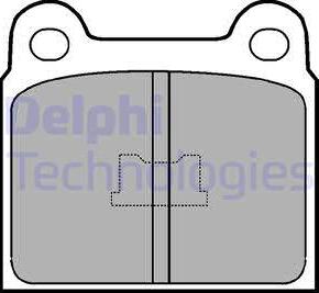 Delphi LP76 - Тормозные колодки, дисковые, комплект autospares.lv