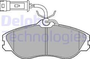 Delphi LP706 - Тормозные колодки, дисковые, комплект autospares.lv