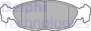 Delphi LP702 - Тормозные колодки, дисковые, комплект autospares.lv