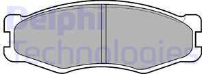 Delphi LP707 - Тормозные колодки, дисковые, комплект autospares.lv