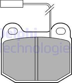 Delphi LP712 - Тормозные колодки, дисковые, комплект autospares.lv