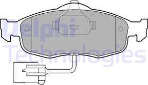 Delphi LP781 - Тормозные колодки, дисковые, комплект autospares.lv