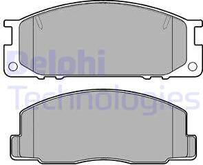 Delphi LP739 - Тормозные колодки, дисковые, комплект autospares.lv