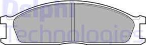 Delphi LP726 - Тормозные колодки, дисковые, комплект autospares.lv