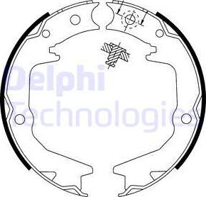 Delphi LS1913 - Комплект тормозов, ручник, парковка autospares.lv