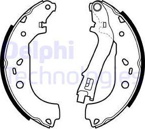 Delphi LS1979 - Комплект тормозных колодок, барабанные autospares.lv