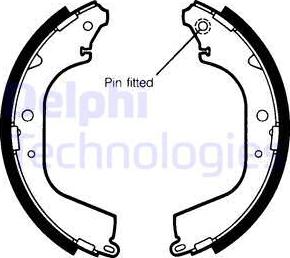 Delphi LS1406 - Комплект тормозных колодок, барабанные autospares.lv