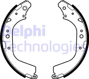 Delphi LS1408 - Комплект тормозных колодок, барабанные autospares.lv