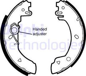 Delphi LS1436 - Комплект тормозных колодок, барабанные autospares.lv