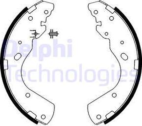 Delphi LS1897 - Комплект тормозных колодок, барабанные autospares.lv