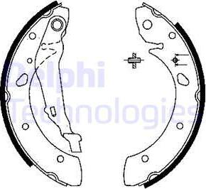 Delphi LS1843 - Комплект тормозных колодок, барабанные autospares.lv