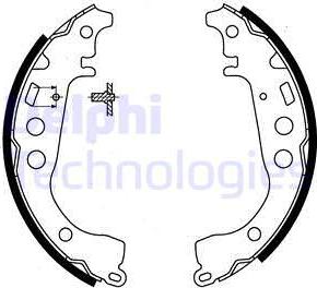 Delphi LS1854 - Комплект тормозных колодок, барабанные autospares.lv