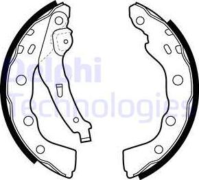 Delphi LS1880 - Комплект тормозных колодок, барабанные autospares.lv