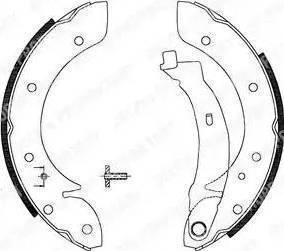 TRW GS8555 - Комплект тормозных колодок, барабанные autospares.lv