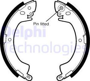 Delphi LS1344 - Комплект тормозных колодок, барабанные autospares.lv