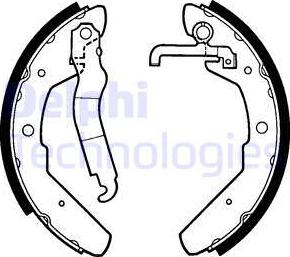 Delphi LS1301 - Комплект тормозных колодок, барабанные autospares.lv