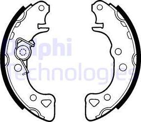 Delphi LS1319 - Комплект тормозных колодок, барабанные autospares.lv