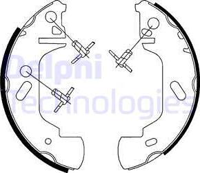 Delphi LS1701 - Комплект тормозных колодок, барабанные autospares.lv