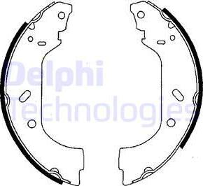 Delphi LS1715 - Комплект тормозных колодок, барабанные autospares.lv