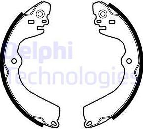 Delphi LS2049 - Комплект тормозных колодок, барабанные autospares.lv