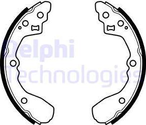 Delphi LS2060 - Комплект тормозных колодок, барабанные autospares.lv