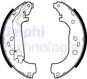 Delphi LS2014 - Комплект тормозных колодок, барабанные autospares.lv