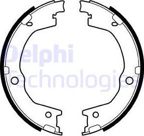 Delphi LS2035 - Комплект тормозных колодок, барабанные autospares.lv