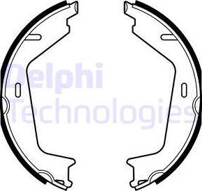 Delphi LS2144 - Комплект тормозных колодок, барабанные autospares.lv