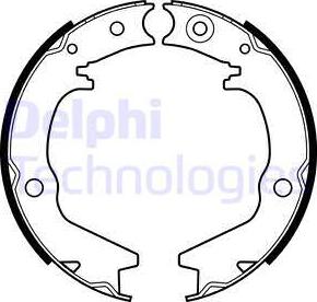 Delphi LS2145 - Комплект тормозных колодок, барабанные autospares.lv