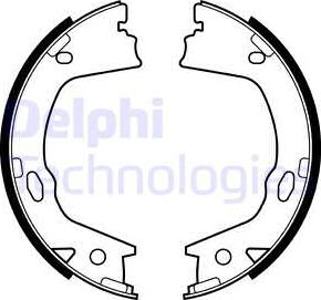 Delphi LS2153 - Комплект тормозов, ручник, парковка autospares.lv