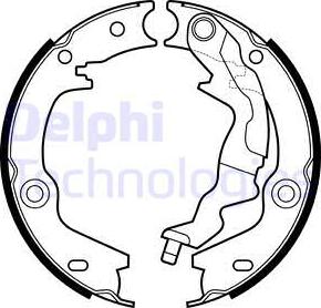 Delphi LS2161 - Комплект тормозов, ручник, парковка autospares.lv