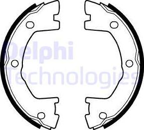 Delphi LS2115 - Комплект тормозных колодок, барабанные autospares.lv