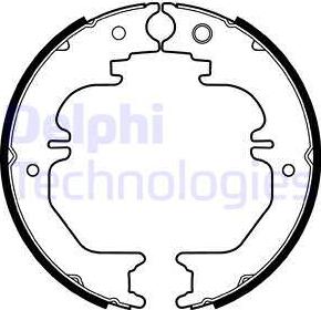 Delphi LS2132-C - Комплект тормозных колодок, барабанные autospares.lv