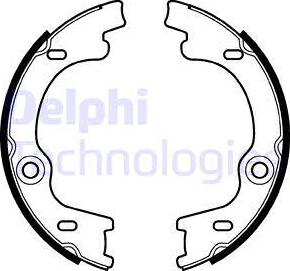 Delphi LS2129 - Комплект тормозных колодок, барабанные autospares.lv