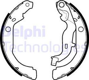 Delphi LS2127 - Комплект тормозных колодок, барабанные autospares.lv