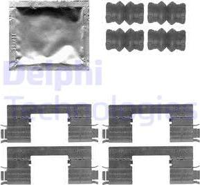 Delphi LX0538 - Комплектующие для колодок дискового тормоза autospares.lv
