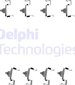 Delphi LX0615 - Комплектующие для колодок дискового тормоза autospares.lv