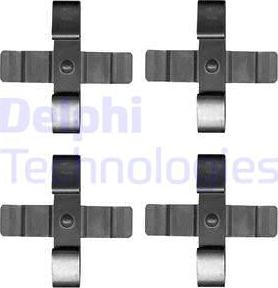 Delphi LX0625 - Комплектующие для колодок дискового тормоза autospares.lv