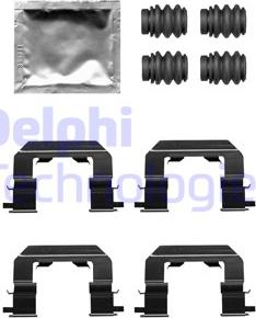 Delphi LX0671 - Комплектующие для колодок дискового тормоза autospares.lv