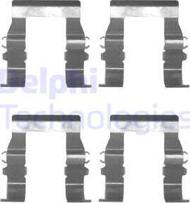 Delphi LX0171 - Комплектующие для колодок дискового тормоза autospares.lv